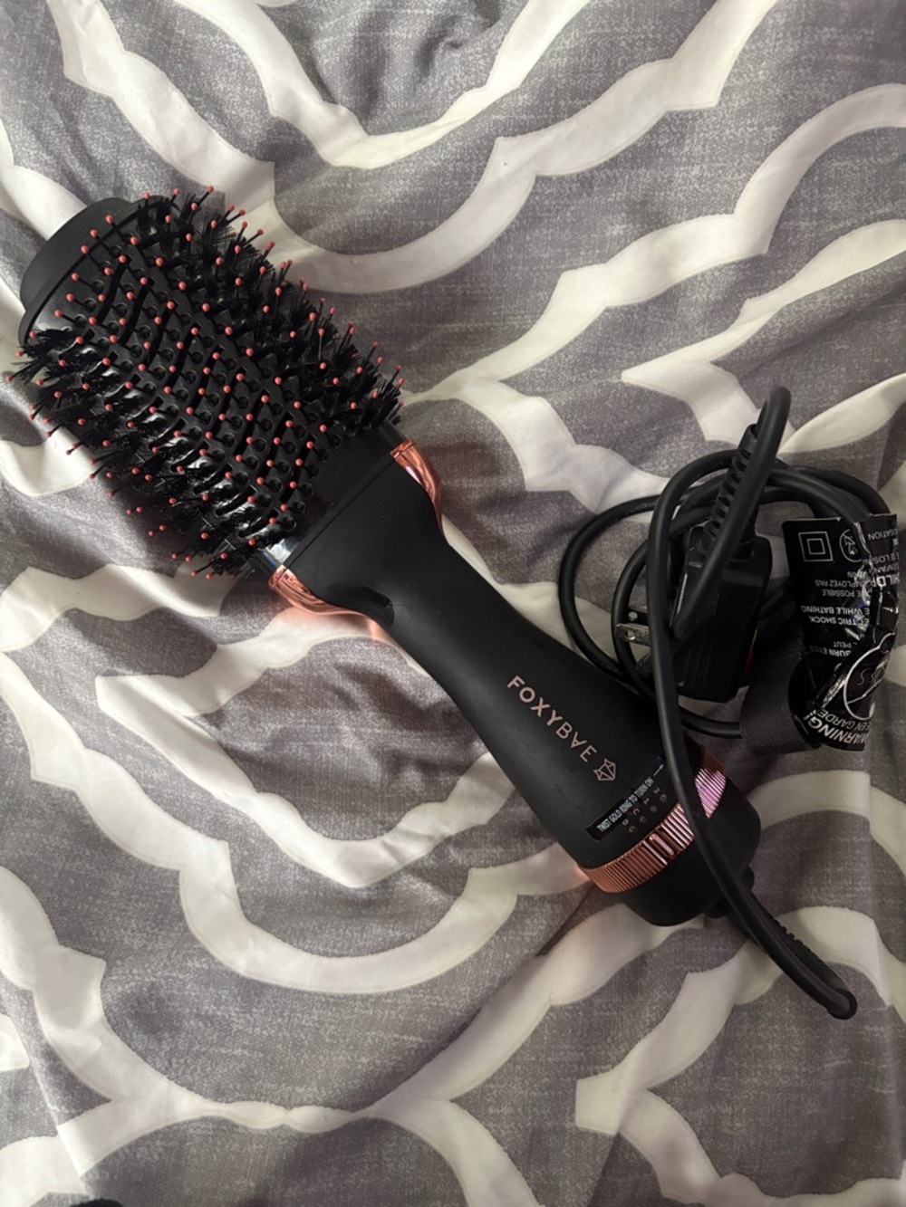 FOXYBae Black & Rose Gold Hot Air Volumizing Brush
